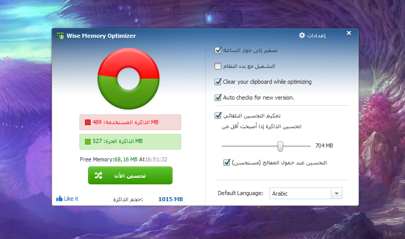 Wise Memory Optimizer برنامج صغير وفعال في تقليل استهلاك متصفح فيرفوكس للرام